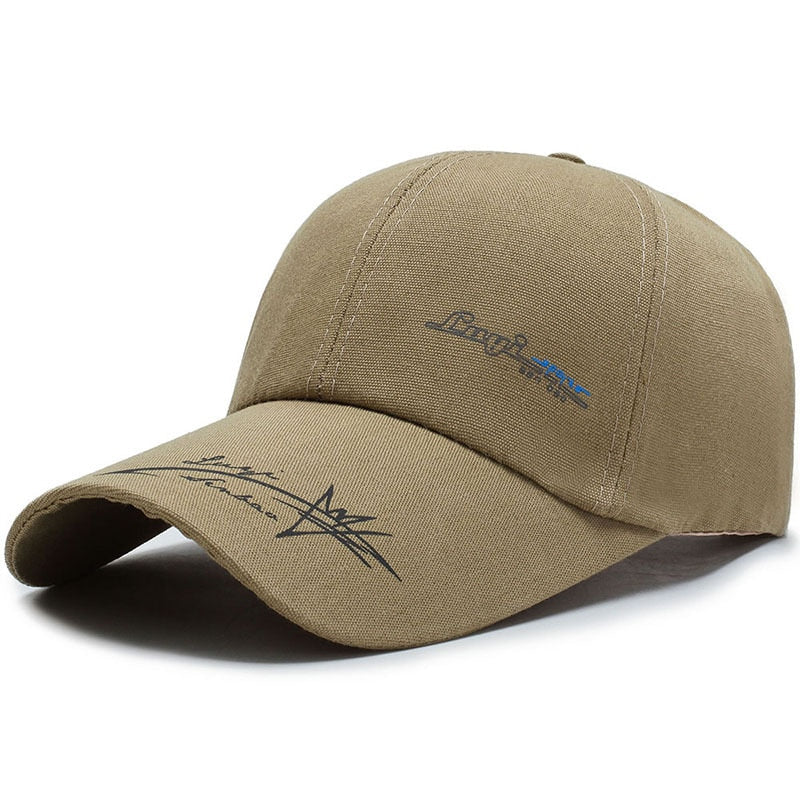 Long Brim Summer Baseball Cap For Men Print Fishing Hat Snapback Golf Trucker Caps Canvas Women Sun Visors