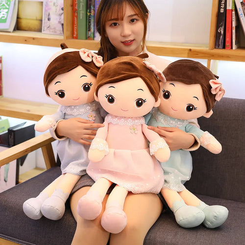 Load image into Gallery viewer, 40cm Kawaii Baby Toys Girls with Lace Skirt Plush Toys Stuffed Lovely Dolls Soft Pillow for Kids Birthday Girls Valentine Gifts
