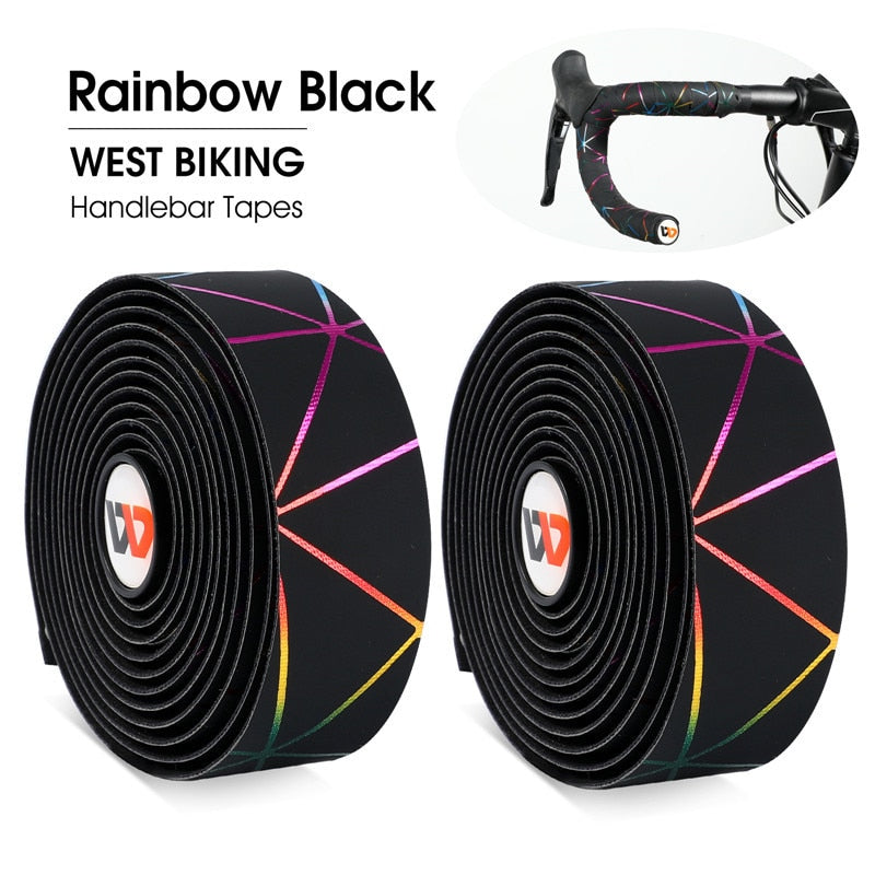 Bike Handlebar Tape Road Bicycle Anti-slip Silica Gel EVA Shock Absorption Handle Bar Tape Cycling Wrap End Plug