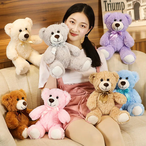 Load image into Gallery viewer, 35CM Cute Colorful Bow Tie Bear Doll Plush Toy Hug Bear Doll Children Birthday Gift  Doll Teddy Bear Home Living Room Bedroom
