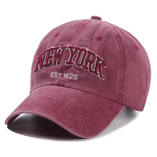 Load image into Gallery viewer, Unisex Washed Cotton Vintage Cap High Quality NEW YORK Letter Embroidery Baseball Cap Men And Women Outdoor Sports Hats
