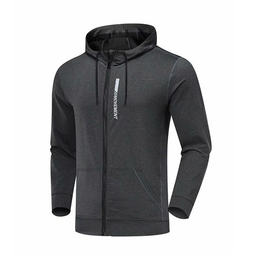 Load image into Gallery viewer, Gym Men Sports Jacket Fitness Long Sleeve Running Elastic Tight Hoodies Zipper Slim Hiking Sweatshirts Male Jogging Hooded Coat
