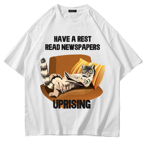 Load image into Gallery viewer, Hip Hop Cartoon Girl Cat Japanese Kanji Print T Shirt Streetwear Harajuku T-Shirt Men Summer Short Sleeve Tshirt Tops Tees
