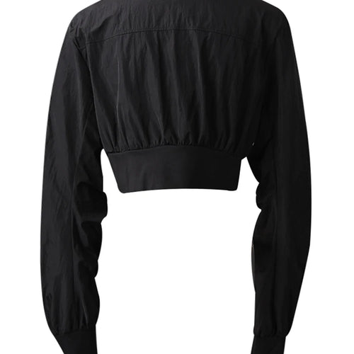 Load image into Gallery viewer, White Pocket Pocket Zipper Short Jacket New Stand Collar Long Sleeve Women Coat Fashion Tide Spring Autumn 2025 CPG3011
