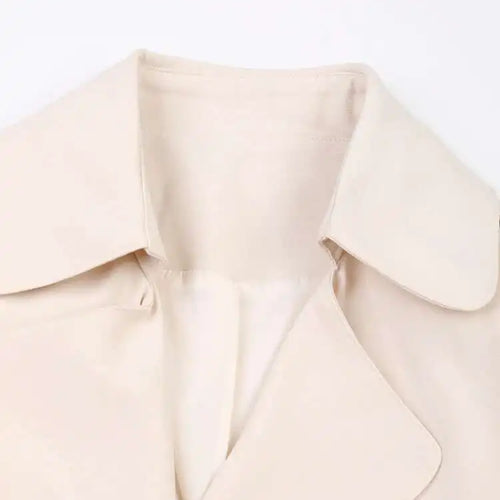 Load image into Gallery viewer, Women Beige Brief Belted Casual Trench New Lapel Long Sleeve Windbreaker Fashion Tide Spring Autumn 2025 CPG1179
