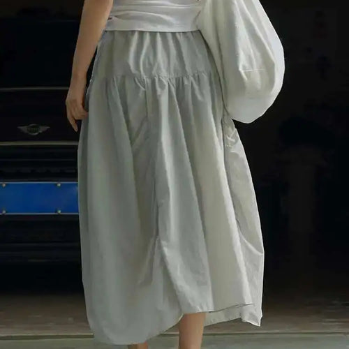 Load image into Gallery viewer, High Elastic Waist pink Color Irregular Pleated A-line Half-body Skirt Women Fashion Tide New Spring Autumn 2025 1DH5187
