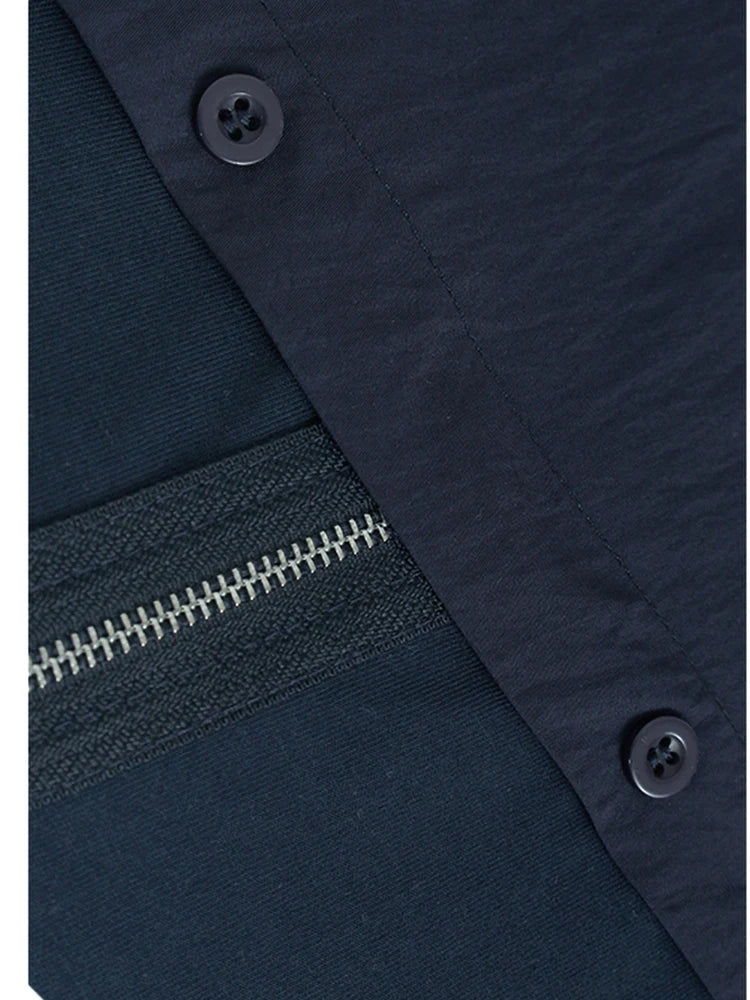 Women Gray Color-block Zipper Big Size Casual T-shirt New Round Neck Short Sleeve Fashion Tide Spring Summer 2025  1DJ0663