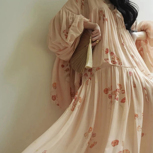 Load image into Gallery viewer, Elegant Two Piece Set For Women V Neck Long Sleeve Spliced Lace Up Top High Waist Dress Loose Sts Female Clothes
