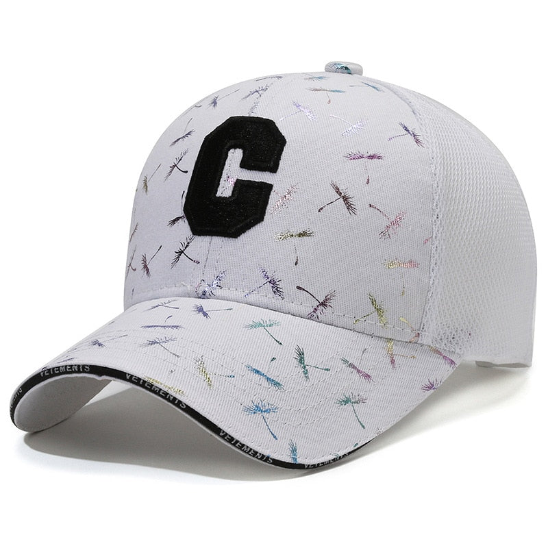 Spring Summer Women Men Baseball Caps Male Female Breathable Mesh Lady Sport Print Sun Hats Cap For Women Men