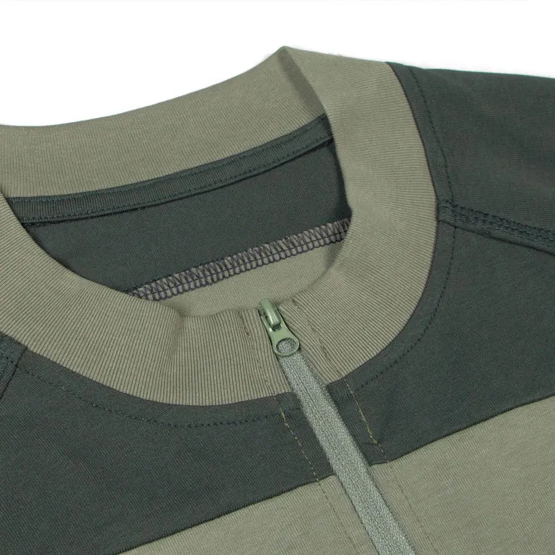 Men T-Shirt Y2K Embroidered Patchwork Half Zip Up Sport Racing Tshirt Streetwear Harajuku Hip Hop Casual Baggy Urban Top Tee