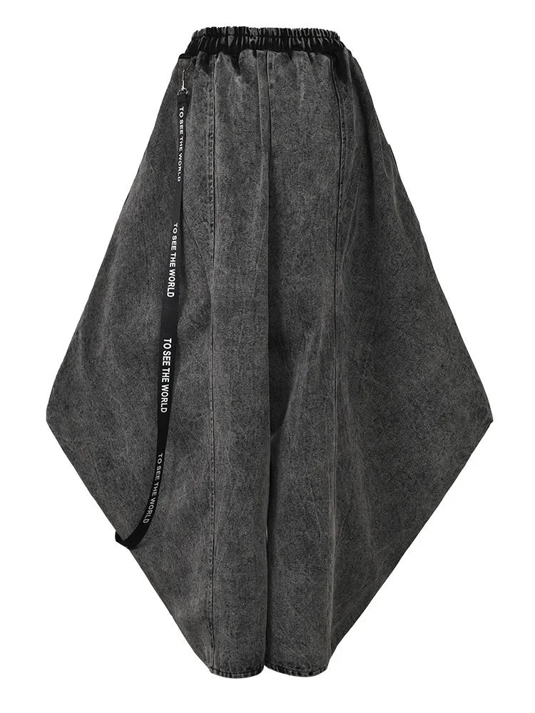 Wide Leg Black Big Size Ribbon Stitch Jeans New High Waist Loose Women Trousers Fashion Tide Spring Autumn 2025 1D202