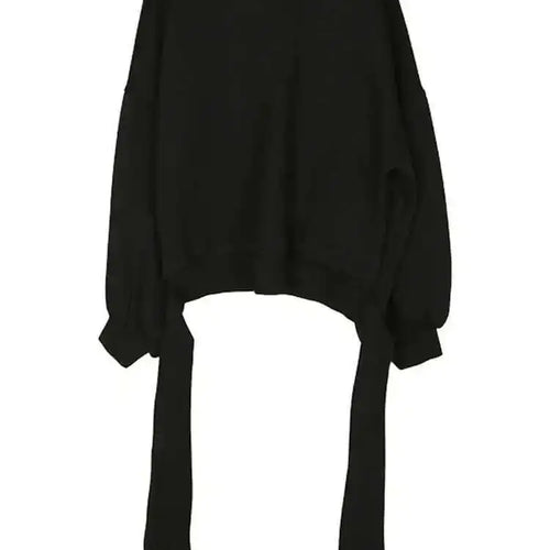 Load image into Gallery viewer, Loose Fit Back Bow Sweatshirt New Round Neck Long Lantern Sleeve Women Big Size Fashion Tide Spring Autumn 2025 JE141
