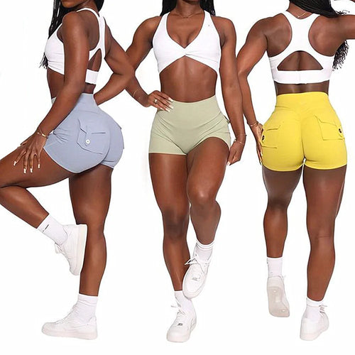 Load image into Gallery viewer, Smaller Gym Leggings Women Scrunch Bum High Waist Yoga Pants Shorts Tights Workout Legging Breathable Naked Feeling Elastic v2
