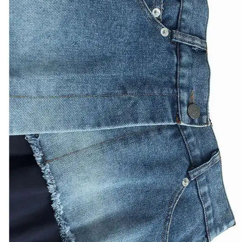 Load image into Gallery viewer, High Waist Khaki Denim Pleated Burr Color-block Midi Half-body Skirt Women Fashion Tide New Spring Autumn 2025 1DH5784
