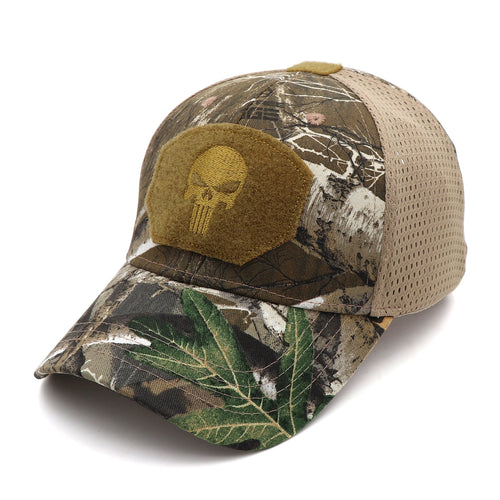 Load image into Gallery viewer, Camo Punisher Baseball Cap Fishing Caps Men Outdoor Camouflage Jungle Hat Airsoft Tactical Hiking Casquette Hats
