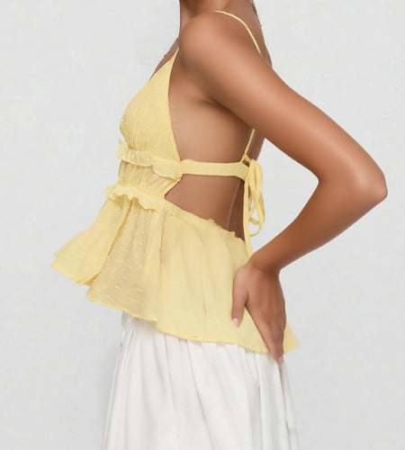 2000s Tank Tops y2k Women Clothes V Neck Spaghetti Strap Sleeveless Ruffle Trim Camisole 2000s Clothing Streetwear