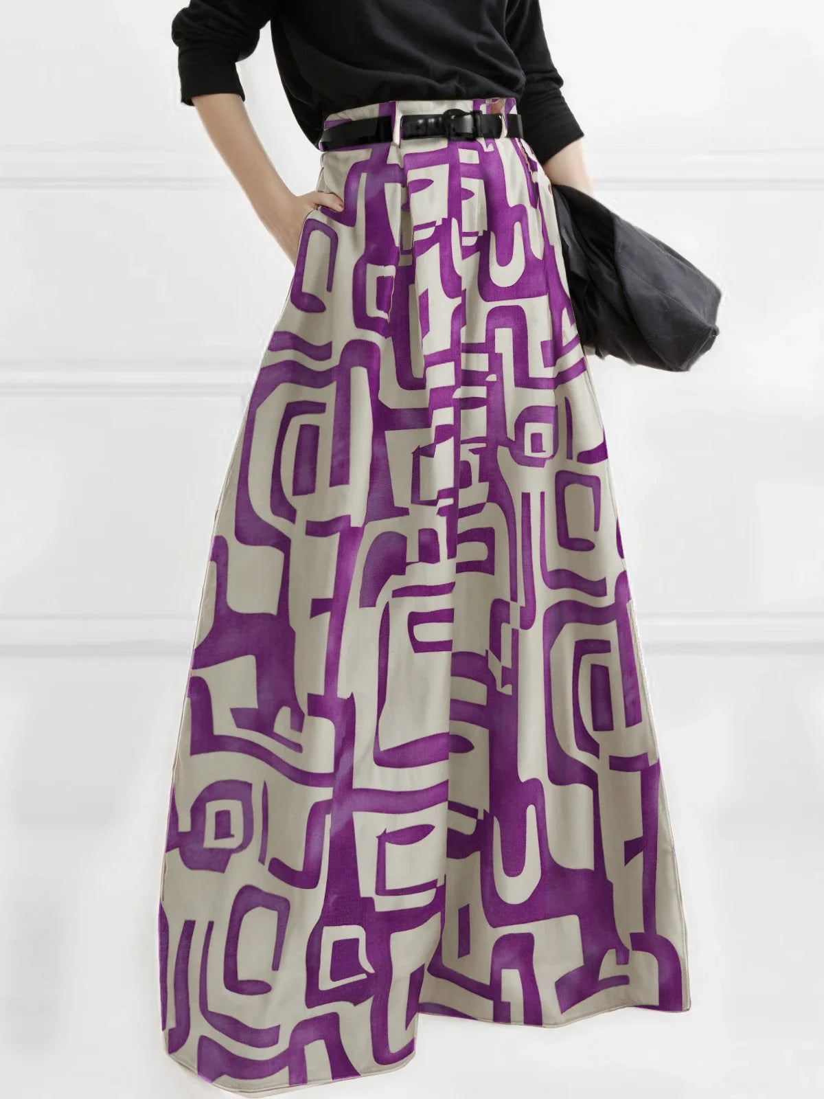 Trendy Women's High Waisted Pant 2025 Summer Spring Loose Pleated Printed  Wide Leg Casual Long Trousers For Female