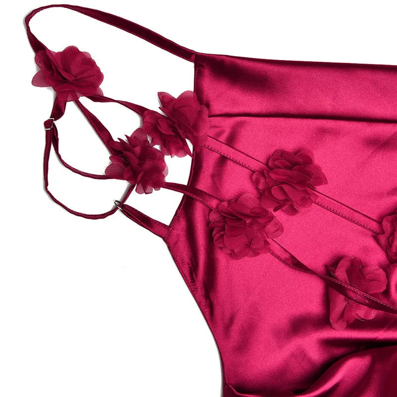 Floral Draped Backless Maxi Long Dress For Women Fashion Spaghetti Strap Sleeveless Bodycon Evening Party Dress Elegant