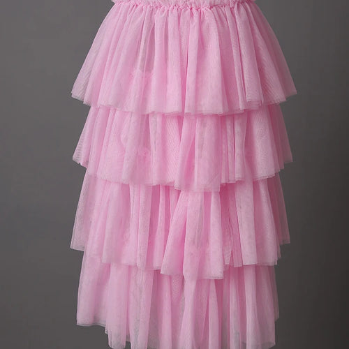 Load image into Gallery viewer, Mesh T-shirt Cake Half-body Skirt Two Pieces Suit New Round Neck Short Sleeve Women Fashion Spring Summer 2025 CPG3209
