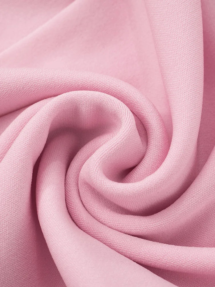 Rose Strapless Sexy Maxi Dress Women Pink Gown Off-shoulder V Neck Backless Sleeveless Bodycon Beach Club Long Dress