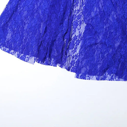 Load image into Gallery viewer, Lace See Through Strapless Sexy Maxi Dress For Women Gown Halter Hollow Out Sleeveless Backless High Split Long Dress
