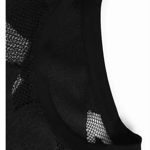 Load image into Gallery viewer, Women Embroidered Lace Zipper Irregular Big Size T-shirt New Round Neck Short Sleeve Fashion Spring Summer 2025 1DH6176
