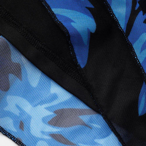 Load image into Gallery viewer, Blue Print Ruffled Sexy Mini Dress For Women Robe Irregular Oblique Shoulder Sleeveless Backless Club Party Dress Beach
