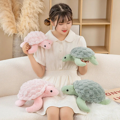 Load image into Gallery viewer, 28/38CM Lovely Plush Turtle Plush Pillow Hairy Stuffed Soft Animal Tortoise Pillow Sofa Cushion for Children Baby Birthday Gift
