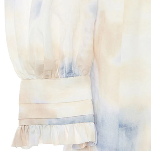 Load image into Gallery viewer, Women Pattern Printed Elegant Long Dress New Square Collar Long Puff Sleeve Fashion Tide Spring Autumn 2025 1DJ0340
