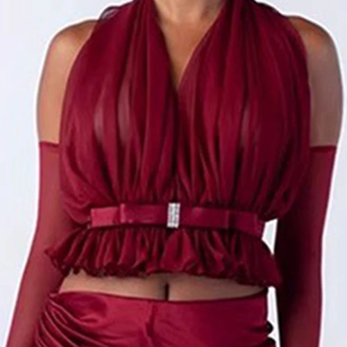 Load image into Gallery viewer, Solid Slimming Two Piece Set For Women V Neck Sleeveless Vest High Waist Slimming Dress Female Fashion Style New

