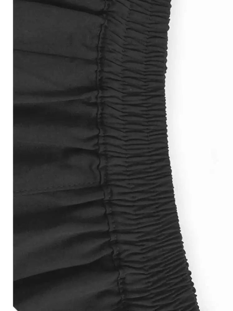 High Elastic Waist Green Pleated Ruffles Elegant Midi Half-body Skirt Women Fashion Tide New Spring Autumn 20251DJ0183