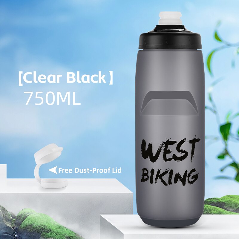 Cycling Water Bottle 620-750ML Portable Sports Soft Flask MTB Road Bike Bottle Running Gym Fitness Bottle 6 Colors