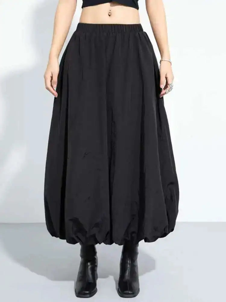 High Elastic Waist Black Brief Pocket Long Elegant Bud Half-body Skirt Women Fashion Tide New Spring Autumn 2025 1DH7170