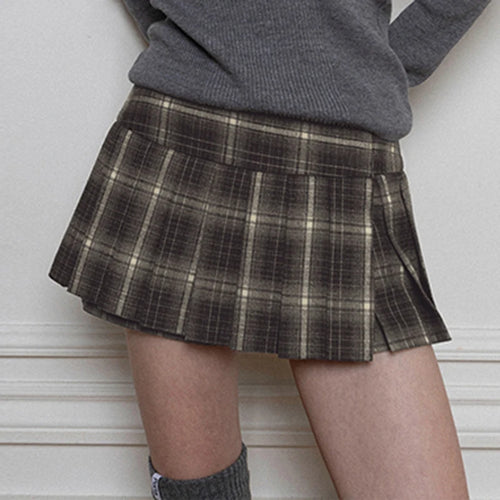 Load image into Gallery viewer, Preppy Fashion Plaid With Lining Mini Skirts Women Harajuku Zipper Summer Bottom Y2K Aesthetic Style Pleated 2025 New

