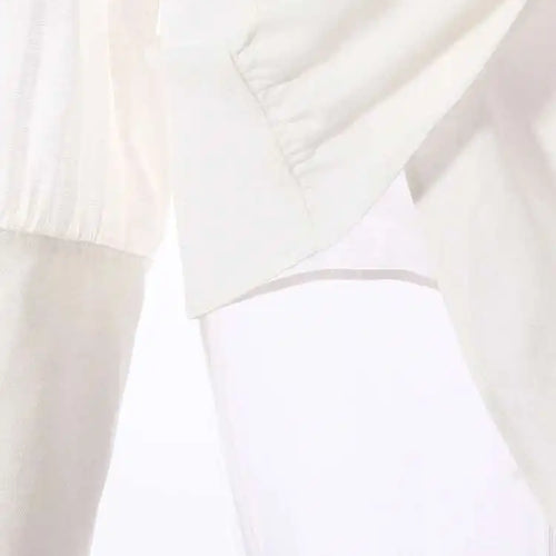 Load image into Gallery viewer, Women White Bandage Bow Big Size Long Elegant Blouse New Lapel Long Sleeve Shirt Fashion Tide Spring Autumn 2025 7AB8430
