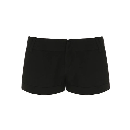 Load image into Gallery viewer, Streetwear Solid Low Waist Slimming Suit Micro Shorts Women Summer All Match Zipper-Fly Mini Bottoms Chic 2025 Trend
