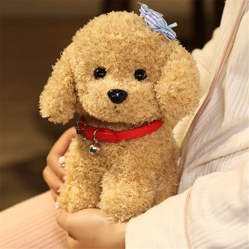 Load image into Gallery viewer, 22/28cm Creative Realistic Teddy Dog Lucky Simulation Dog Poodle Plush Toys Handmade Realistic Figure Toy Plush Stuffed Animals
