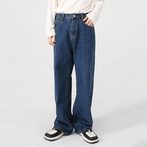 Load image into Gallery viewer, Men's Wear New Fashion Denim Pants Solid Color Elastic Waist Straight Leg Male Jeans Summer Simple Men Clothing 9C4738
