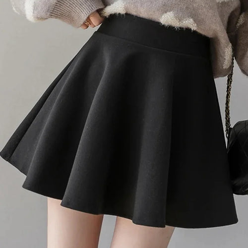 Load image into Gallery viewer, Autumn Korean Fashion Women&#39;s Solid Color PU Pleated Skirts Slim Fit High Waisted Unique Zippered Mini Leather Skirt
