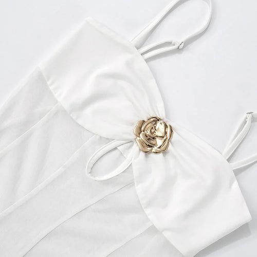 Load image into Gallery viewer, See Through Spaghetti Strap Sexy Maxi Dress For Women Gown Summer New Metal Buckle Sleeveless Backless Beach Long Dress
