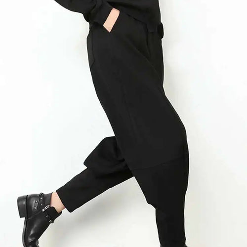 Load image into Gallery viewer, High Elastic Waist Black Pockets Casual Harem Pants New Loose Fit Trousers Women Fashion Tide Spring Autumn 2025 1DF4689
