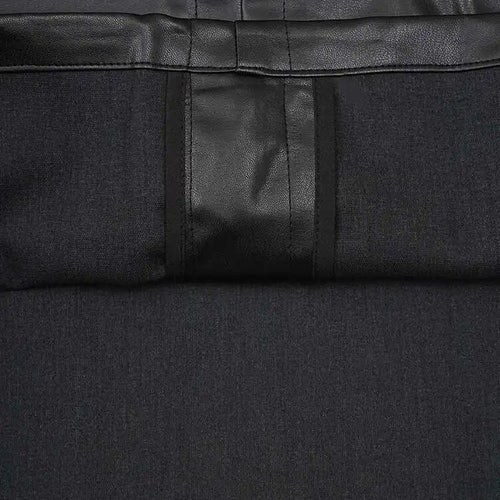 Load image into Gallery viewer, Women Black  Pu Leather Pockets Big Size Long Vest Dress New V-Neck Sleeveless Fashion Tide Spring Autumn 2025 CPG2085
