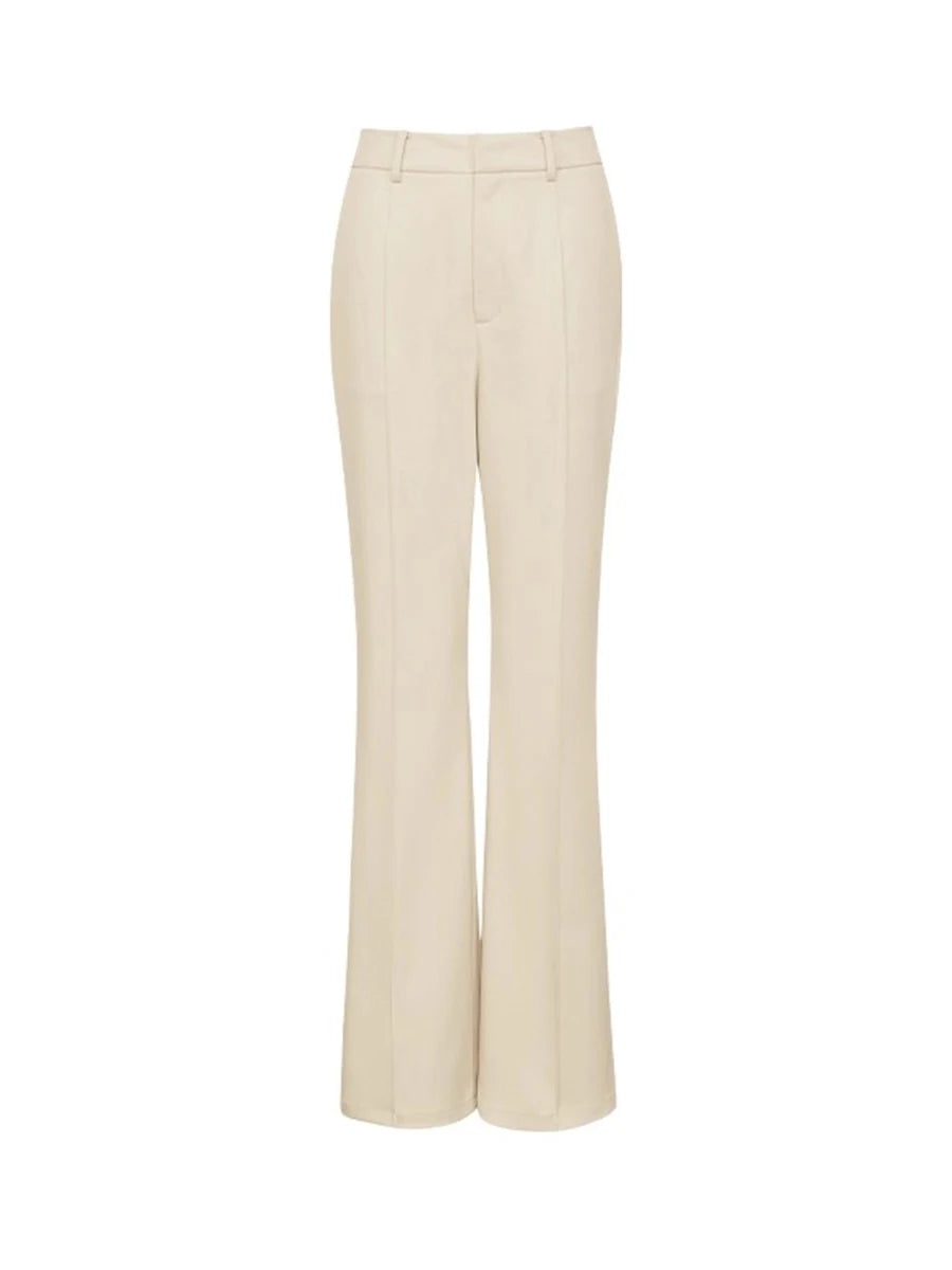 Slimming Temperament Two Piece Sets for Women V Neck Long Sleeves Spliced Button Blazer High Waist Pant Set Female