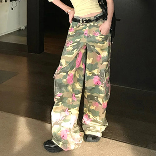 Load image into Gallery viewer, Camouflage Men's Cargo Pants Folar Printing Loose New American Style Straight Male Fashion Causal Trousers Summer 9W1958
