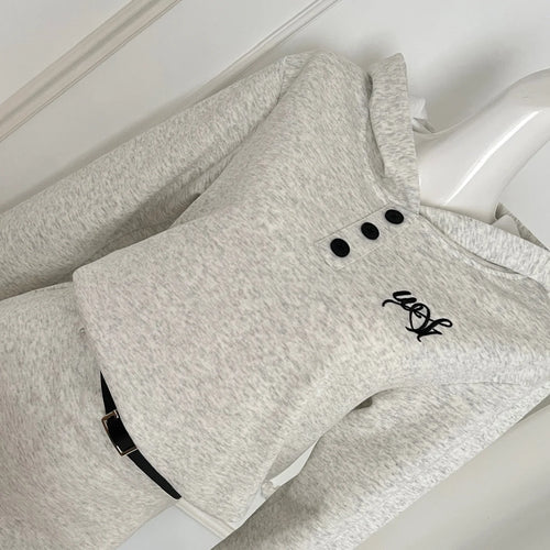 Load image into Gallery viewer, Autumn Beige Elegant Button Hoodie Sweatshirt Mini Dress Korean Fashion 2024 Women New Long Sleeve Vacation Slim Short Dress Y2k
