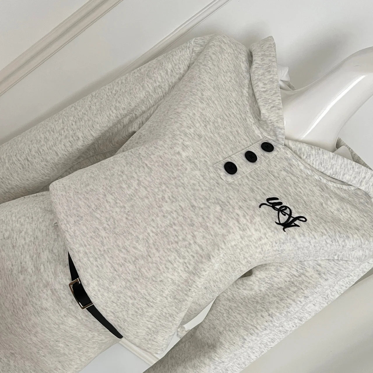 Autumn Beige Elegant Button Hoodie Sweatshirt Mini Dress Korean Fashion 2024 Women New Long Sleeve Vacation Slim Short Dress Y2k