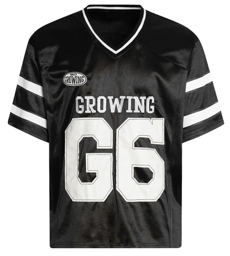 Vintage Jersey T-Shirt Y2K Embroidered Snake Patch Sports V-Neck Tshirt Streetwear Hip Hop Harajuku Casual Baggy Top Tee Shirts