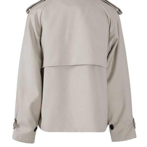 Load image into Gallery viewer, Women Gray Double Breasted Big Size Elegant Trench New Lapel Long Sleeve Windbreaker Fashion Spring Autumn 2025 2AA2434
