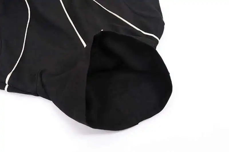 Women Black White Contrast Color Long Dress New Turtleneck Long Sleeve Loose Fit Fashion Tide Autumn Winter 2025  1DD2153