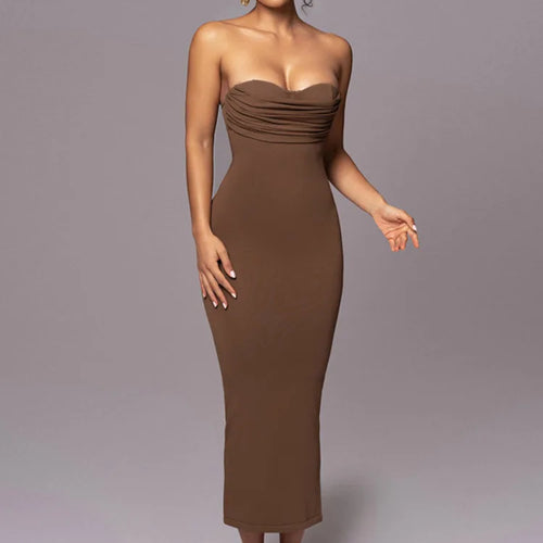 Load image into Gallery viewer, Spaghetti Strap Sexy Naked Back Bodycon Dress Women 2024 Summer Female New Metal Chain Sexy Slim Wrap Hip Vestidos
